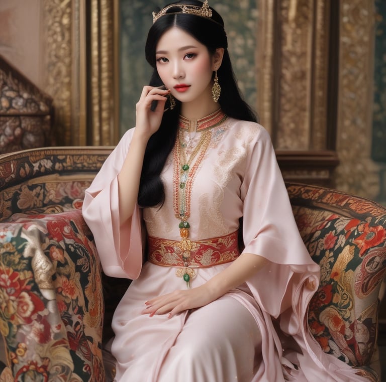 A model showcasing a flowing, minimalistic outfit from the latest collection against a muted backdrop.