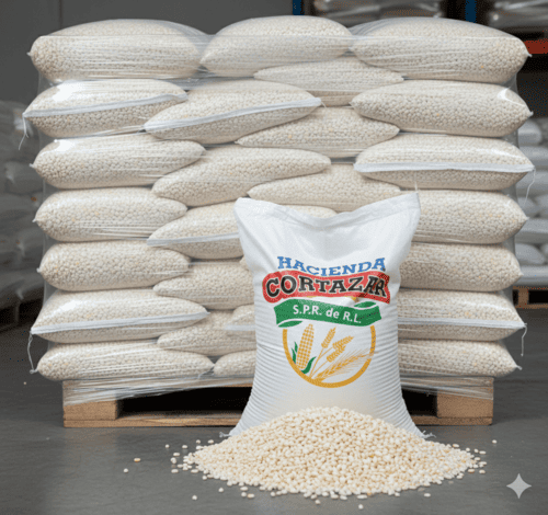 sacos de maiz blanco cribado de hacienda cortazar