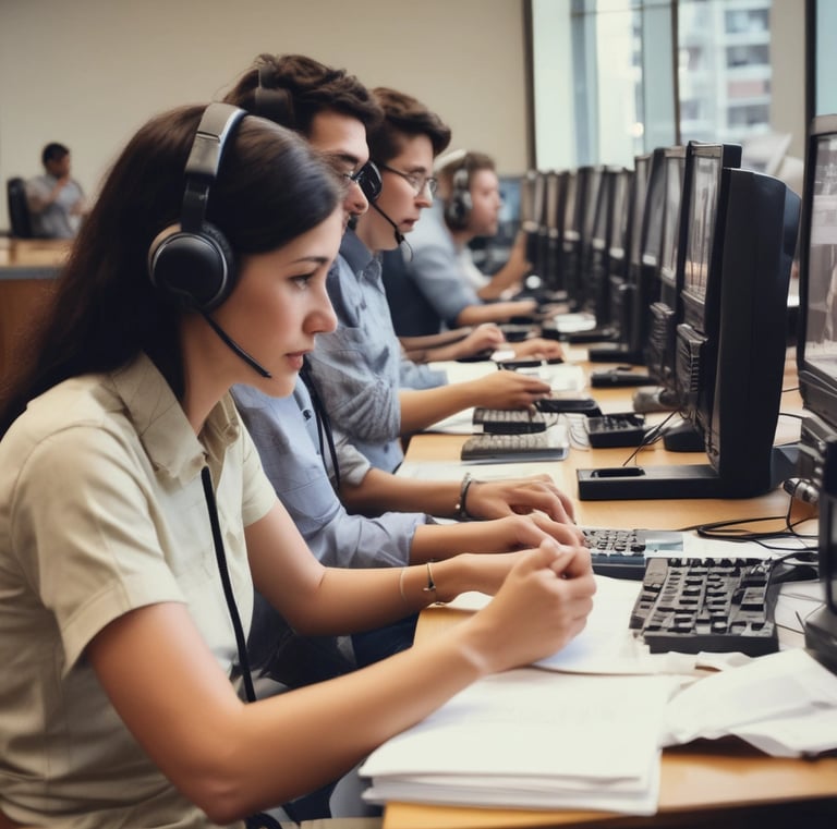 Call center accepting request for deliveries