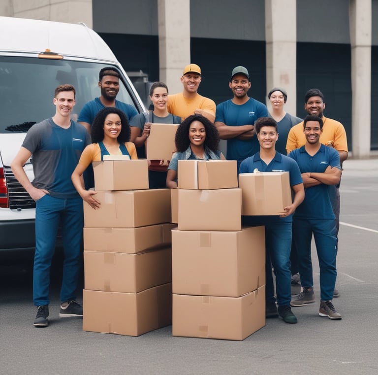 Staff prepping for another busy day of deliveries
