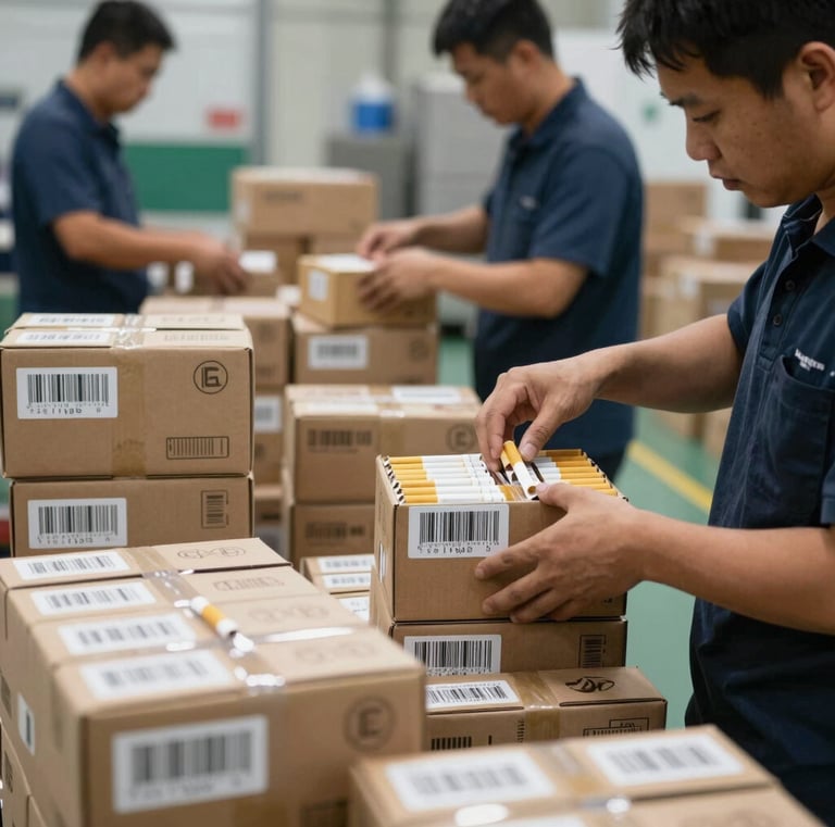 Scientists in bioflux lab analyzing microbial strains under microscopes.