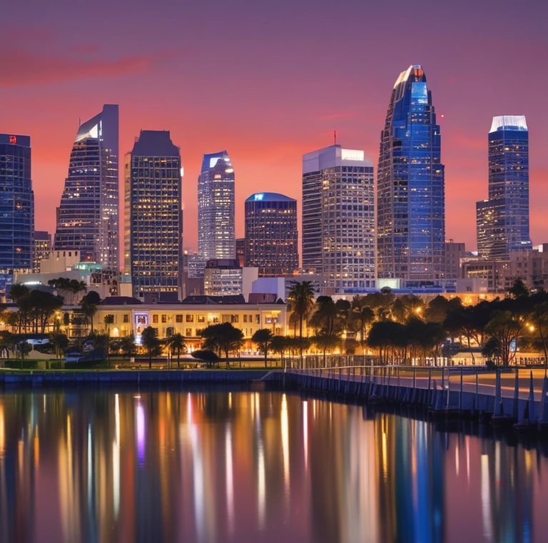 Beautiful Skyline of Downtown San Diego