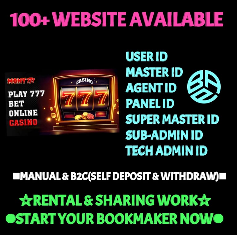 ONLINE CRICKET BETTING ID AVAILABLE DL MDL SMDL MASTER ID SUPER MASTER ID ADMIN ID AVAILABLE 