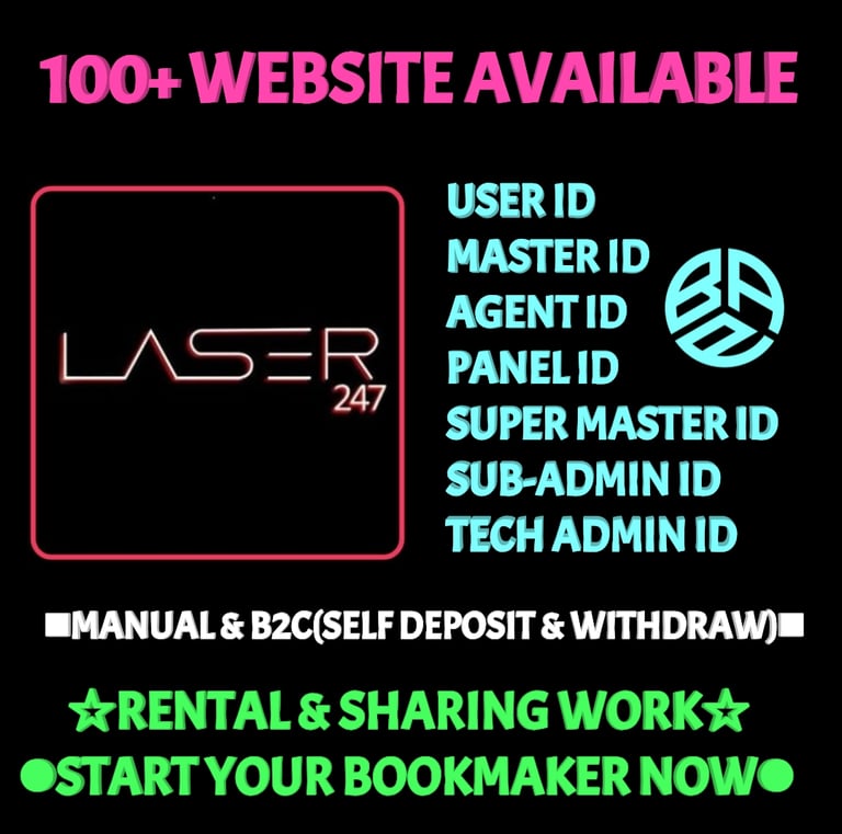 ONLINE CRICKET BETTING ID AVAILABLE DL MDL SMDL MASTER ID SUPER MASTER ID ADMIN ID AVAILABLE 