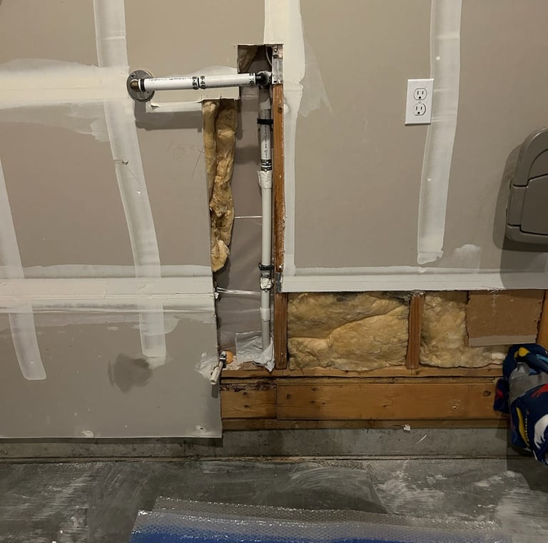 Fix a leak then repair dryall