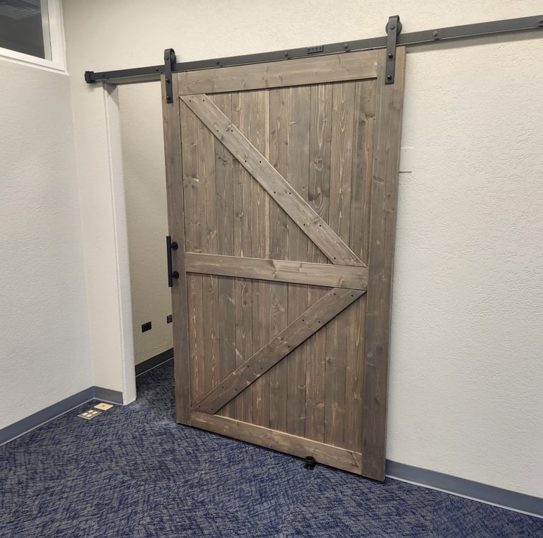 Custom barn door install