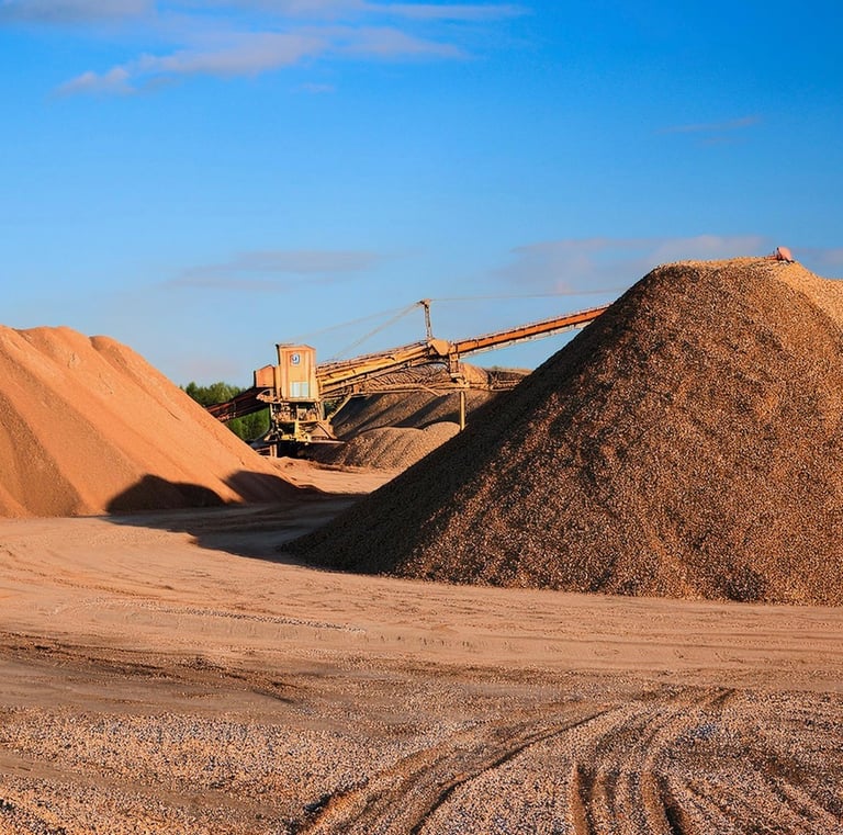 a pile of dirt in a large pile of dirt