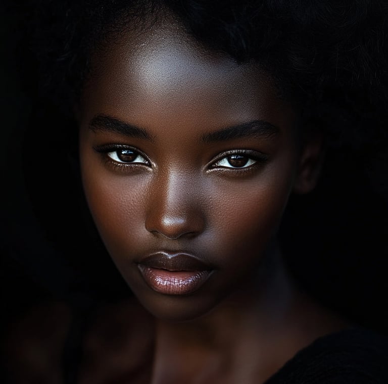 Flawless black skin