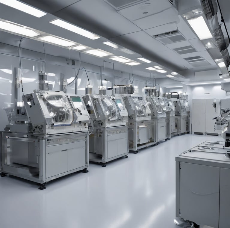 A close-up view of electronic components on a circuit board, including capacitors, inductors, and semiconductor chips. The components are densely packed, with visible QR codes on some of the parts. The circuit board is part of a larger electronic device with a metallic enclosure.