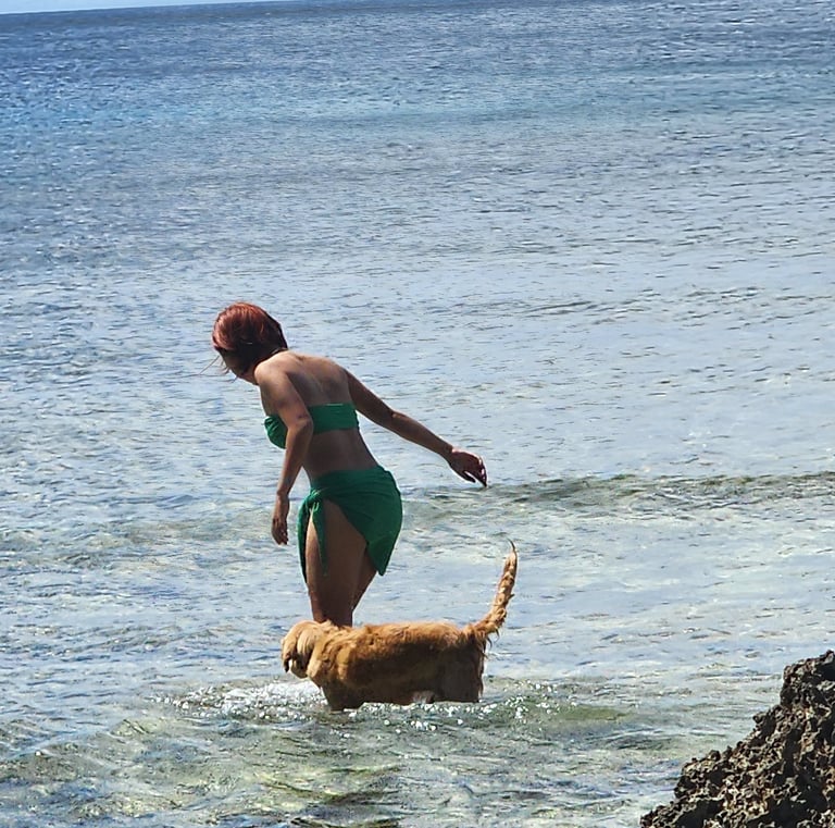 Exploring ocean at Callachuchi Homestay