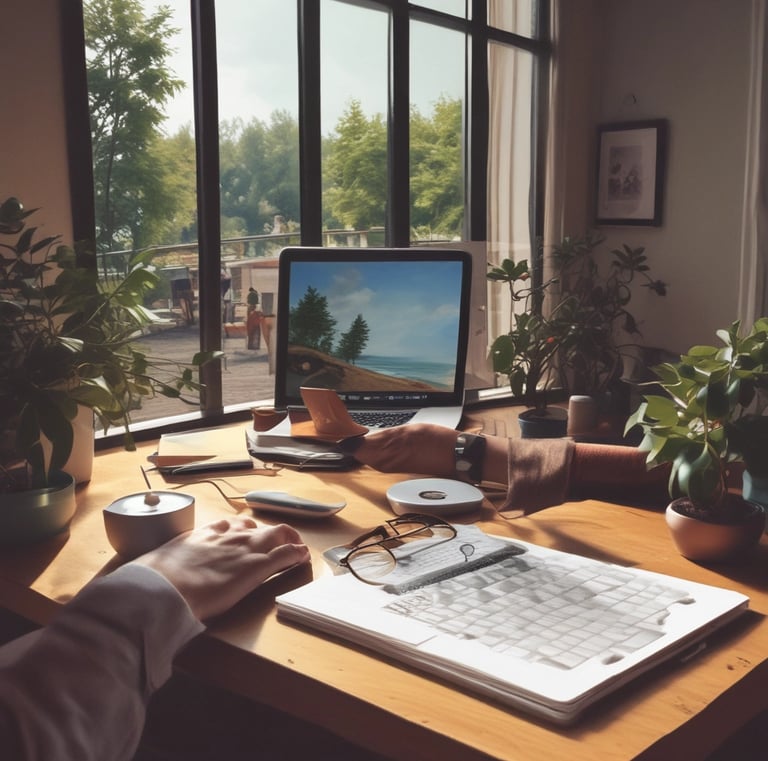 A motivational quote displayed over a scenic backdrop.
