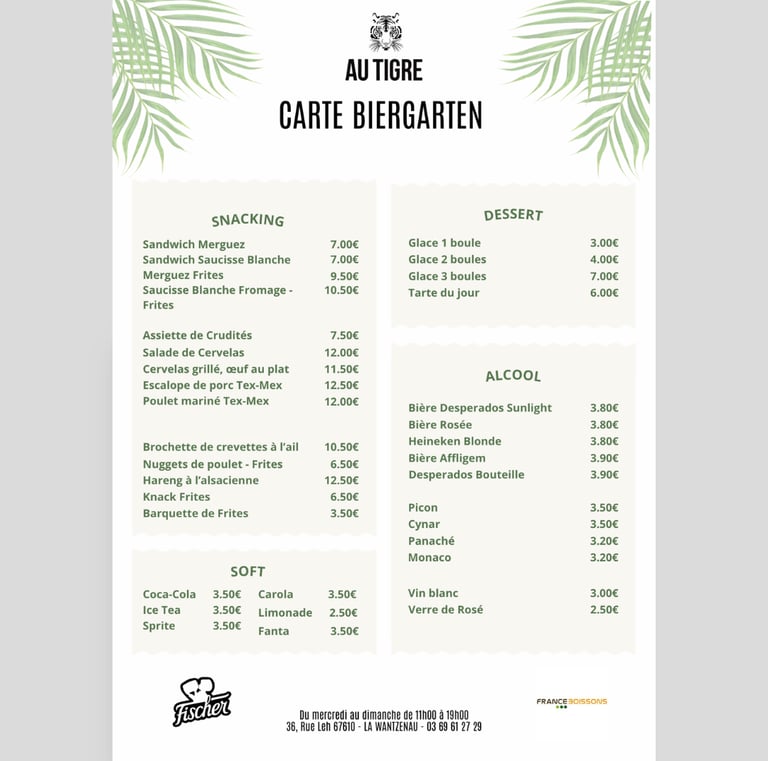 Carte Biergarten