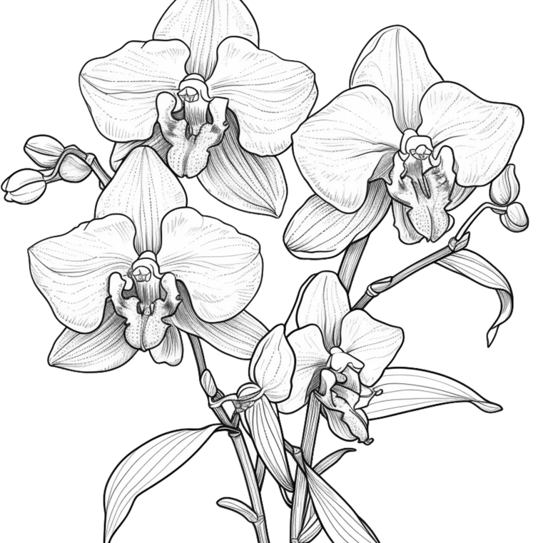 coloring page of flowers