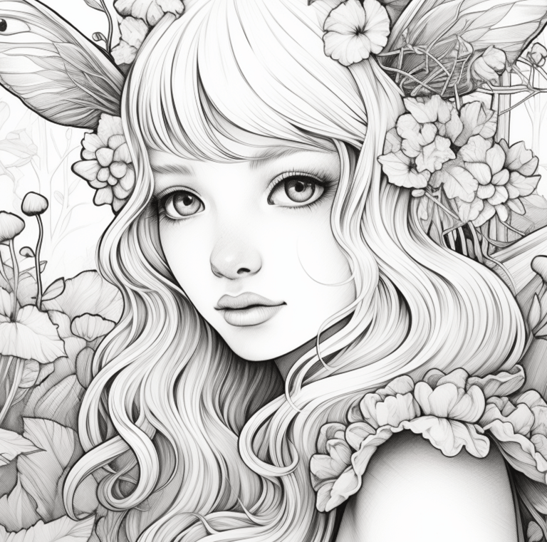 fairy coloring page