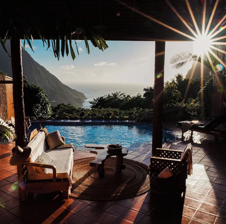 Discover Ladera Resort in Saint Lucia, an eco-luxury retreat nestled between the Pitons. Experience 