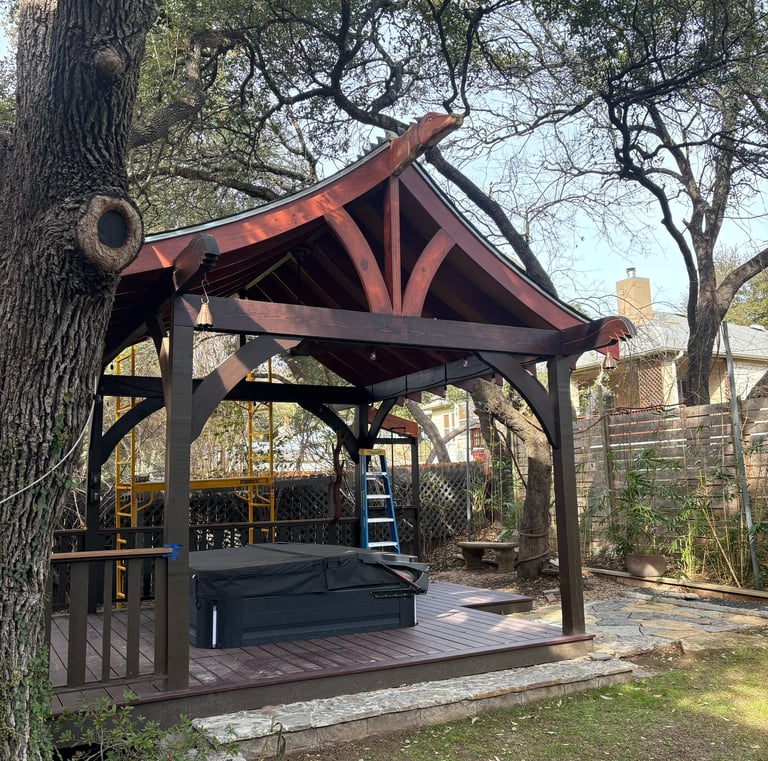 "Dragon" inspired tea-house incorporating pagoda design inspiration