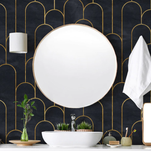 Mural vinílico baño