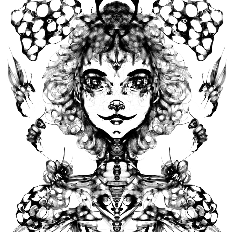 a woman with a - Queen Bee