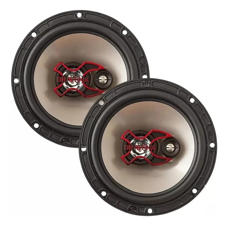 Auto Falante Triaxial Bravox B3X60 X 6 Preto-Prata