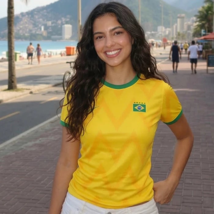 Camisa Brasil Feminina 2026 Torcedor Dry Fit Amarela Futebol 
