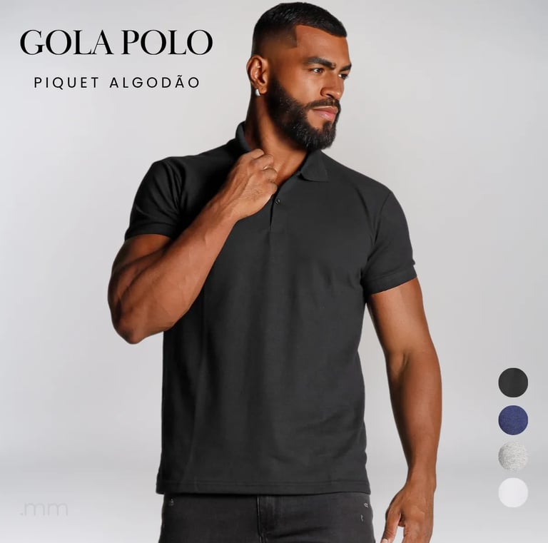 Camisa Polo Masculina Piquet Premium