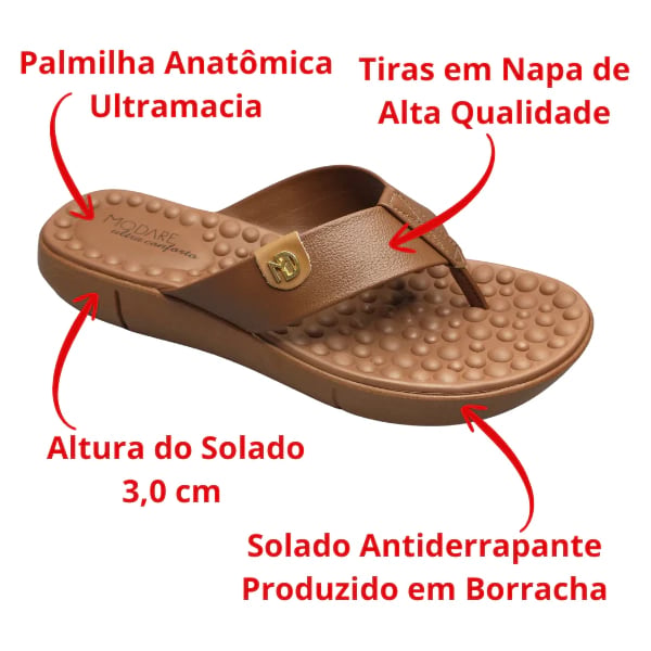 Chinelo Tamanco Modare Ortopédico 
