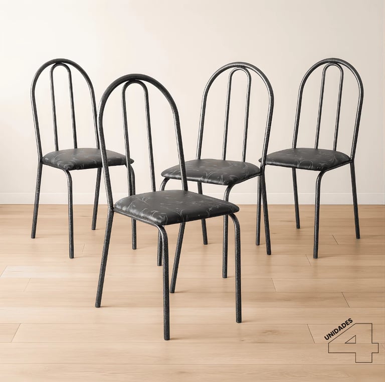 Conjunto 4 Cadeira Para Cozinha E Sala De Jantar