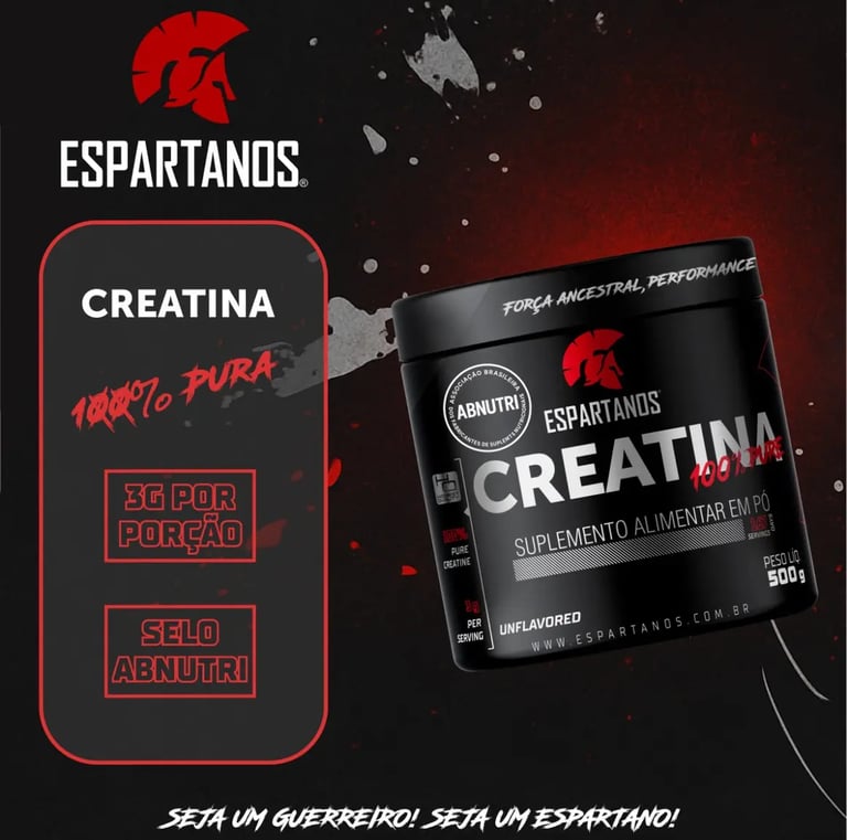 Creatina Monohidratada 500g Suplemento em pó 100%