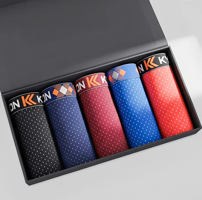 Kit 5 Cuecas Box Boxer Dry Fit Masculina