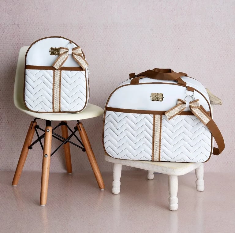 Kit Bolsa de Bebê 2 peças Mala Maternidade e Mochila de Passeio