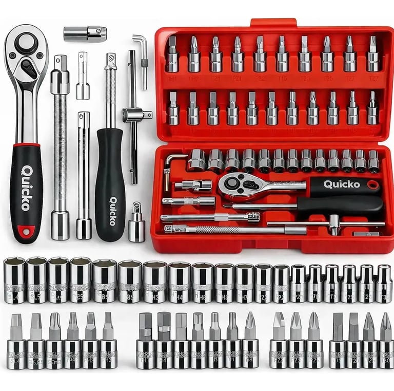 Kit Chaves Ferramentas 46 Peças com Maleta