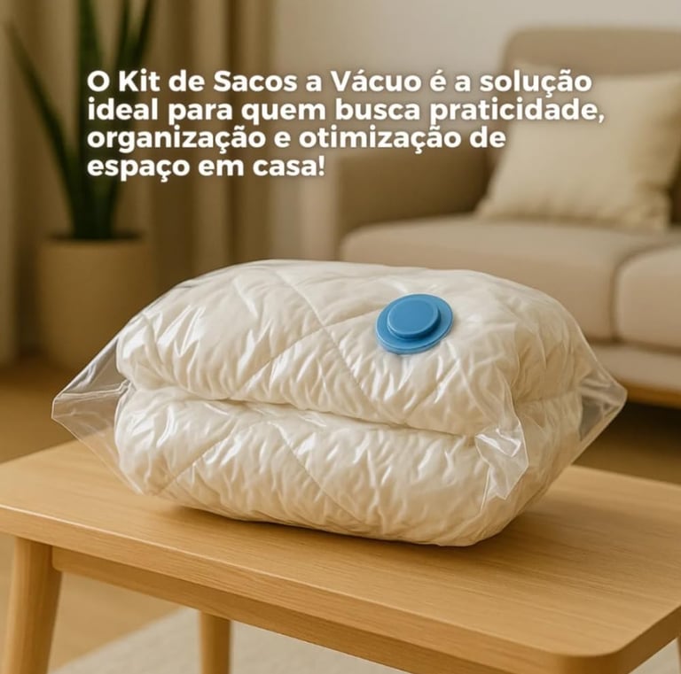 Kit Com 5 Sacos à Vácuo 50x60 cm com Bomba