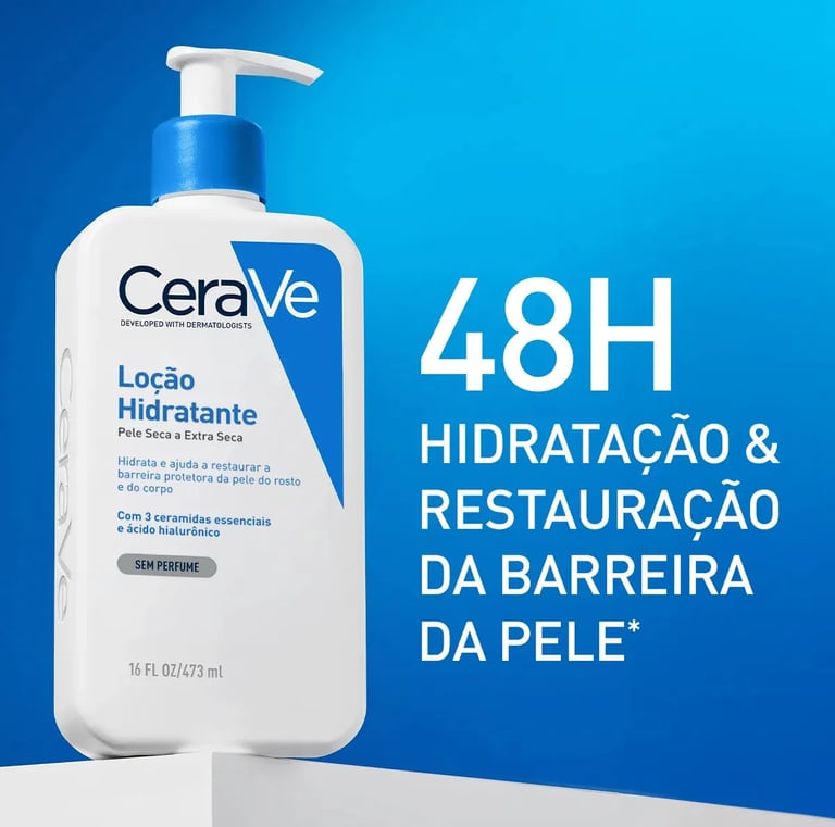 Loção Hidratante Corporal Sem Perfume, CeraVe 473ml