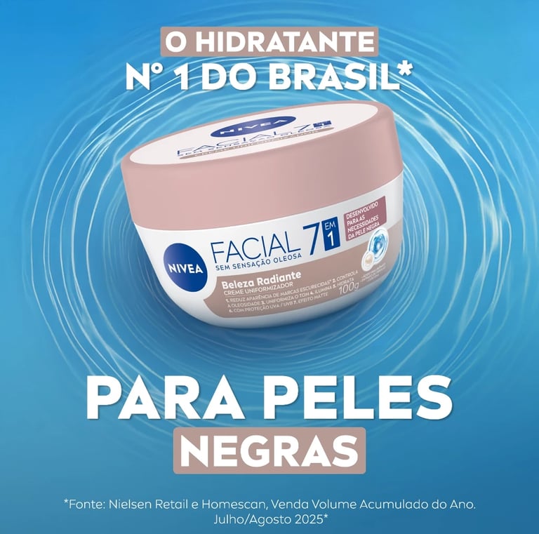NIVEA Hidratante Facial Beleza Radiante 7 em 1 100g