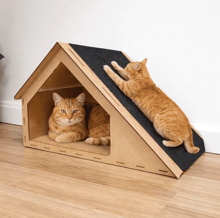 Rampa Casa de Gato Toca Para Gatos Arranhador 