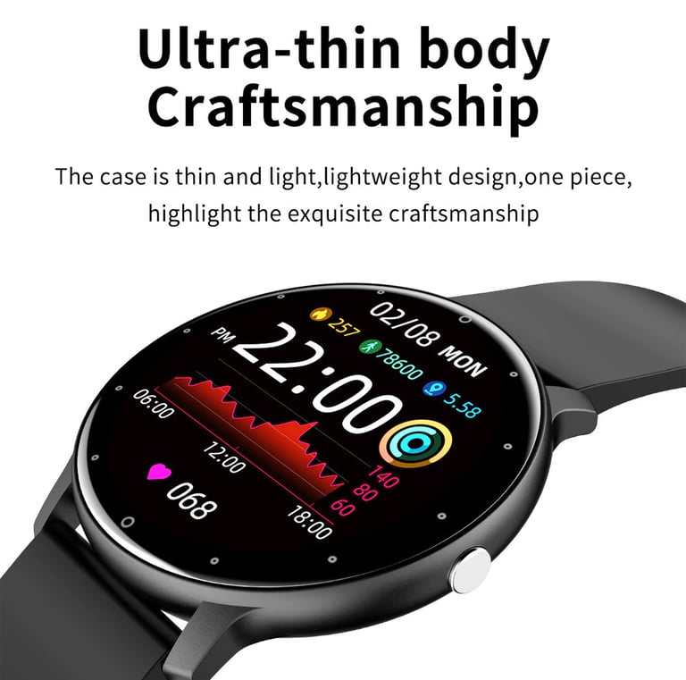 Relógio Smartwatch Zwear Zl02d Bt 4.0 Android 