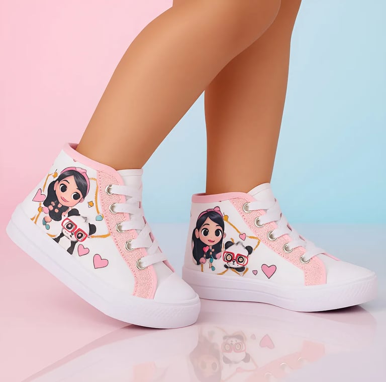 Tênis Infantil Casual Lulu Botinha Menina Glitter