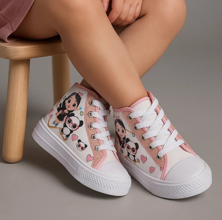 Tênis Infantil Casual Lulu Botinha Menina Glitter