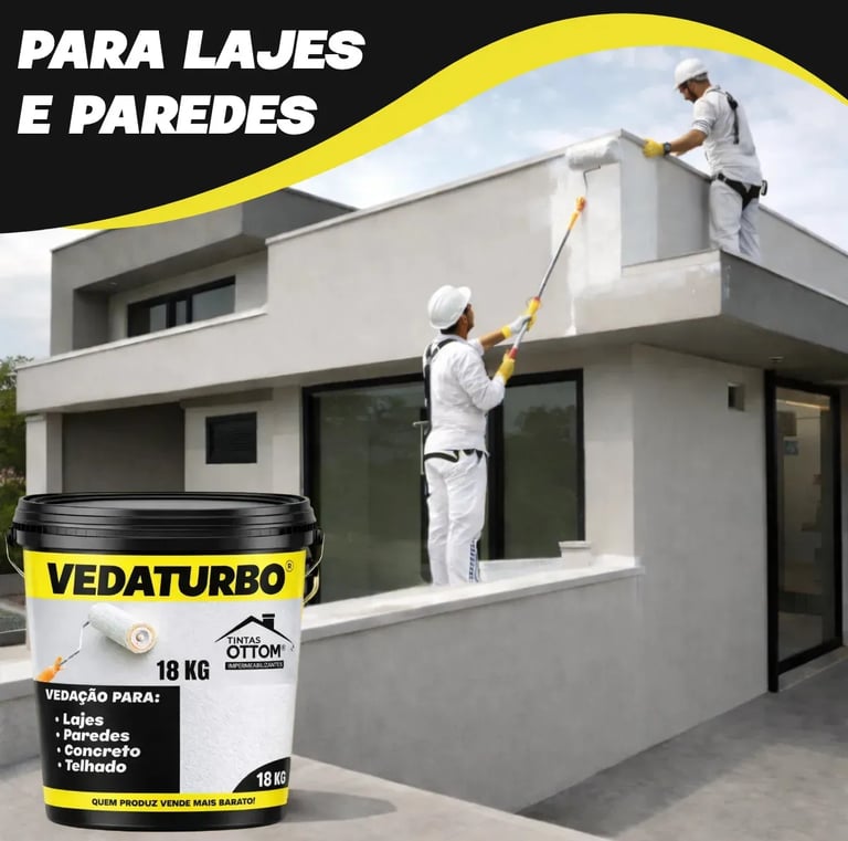 Tinta Borracha Liquida Vedaturbo Acabamento Fosco Cor Branco