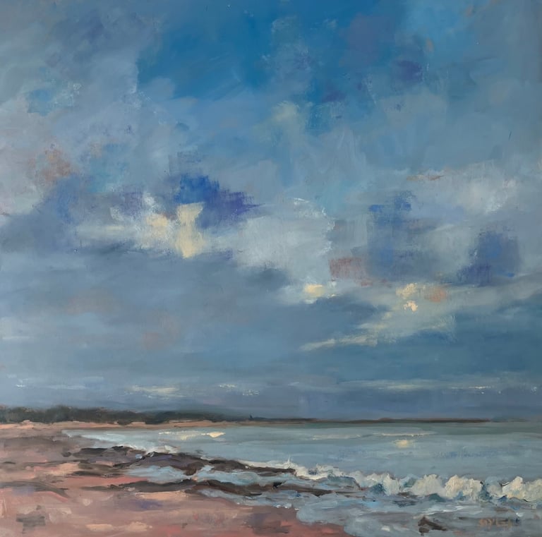 Conrad's Beach 2 - Painting by Catherine Bagnell-Styles