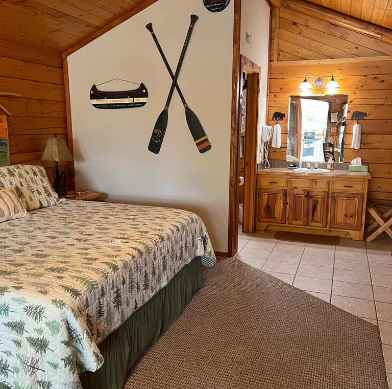 King beds in each cabin