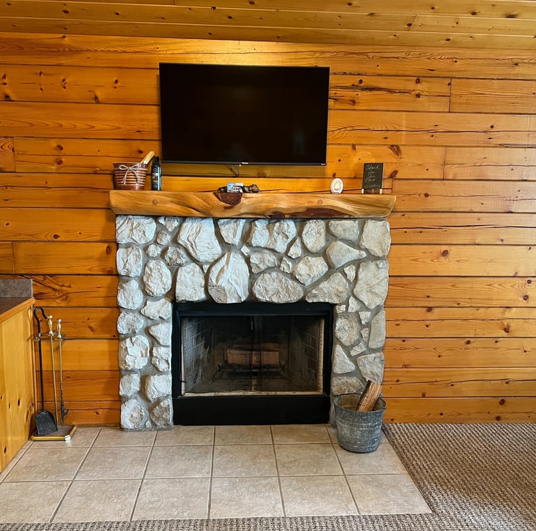 Cozy fireplace