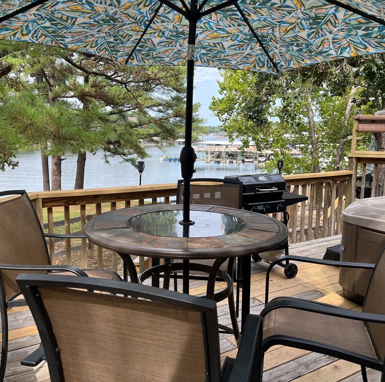 Deck with lake view
