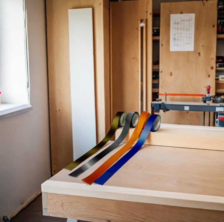 Cintas y cordones para medallas presentadas en el taller de la empresa