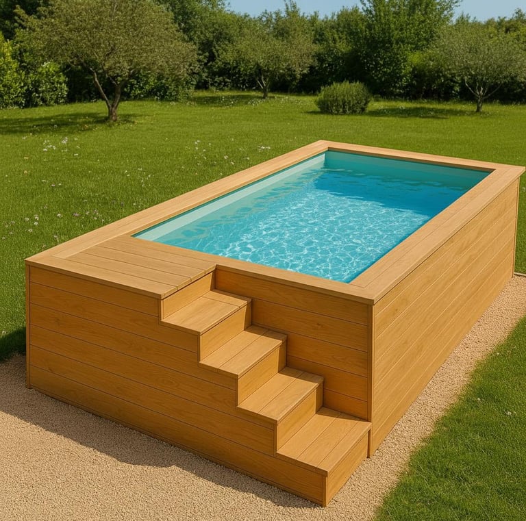 mini piscine hors sol en bois