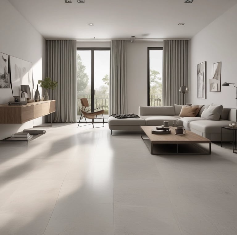 A beautifully designed living room featuring premium flooring.