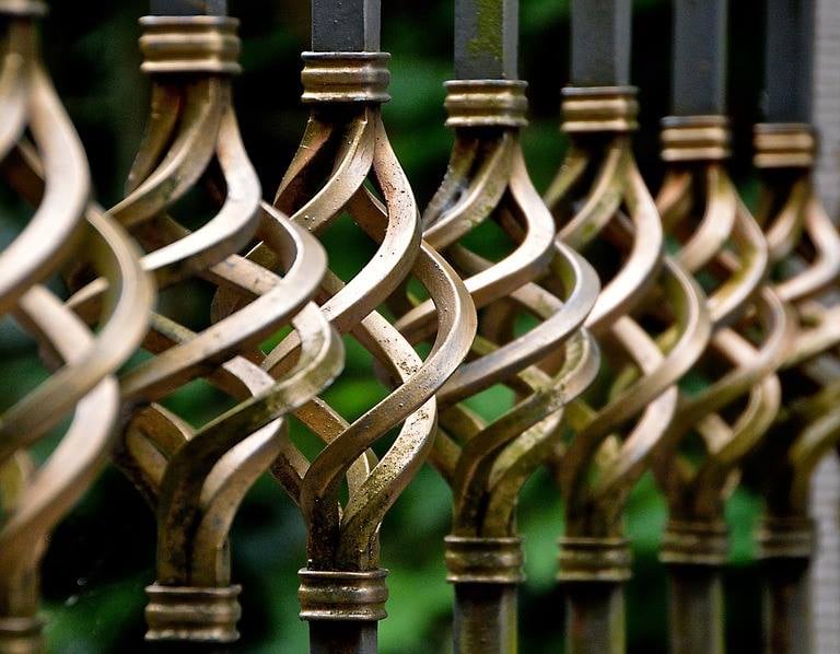 Golden spiral iron gate design