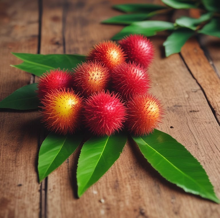 Whole coconut with a cracked shell exposing white coconut meat inside.