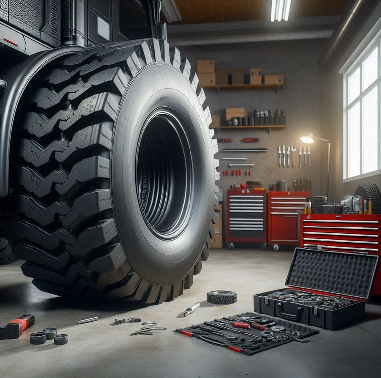 llanta de camion maquinaria y trailer