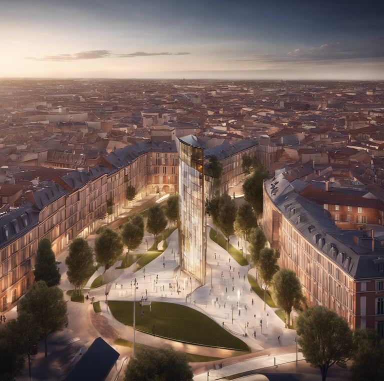 a very tall building with a clock on it's side